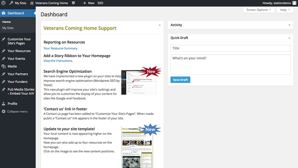 Veterans Coming Home Admin